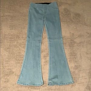 Umgee jeans, very big flare at bottom.